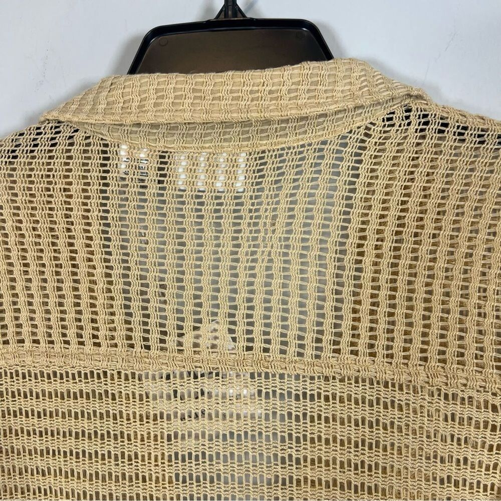 HAUTE hippie Irish‎ Cream Long Sleeve Crochet Button Front Cover Up boho NWT XL - Picture 6 of 8